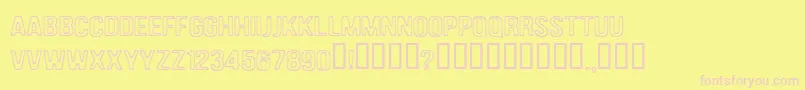 Dam Font – Pink Fonts on Yellow Background