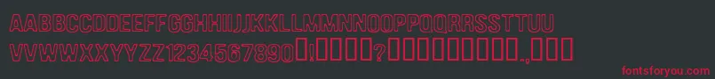 Dam Font – Red Fonts on Black Background