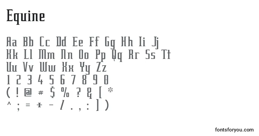 Equine-fontti – aakkoset, numerot, erikoismerkit