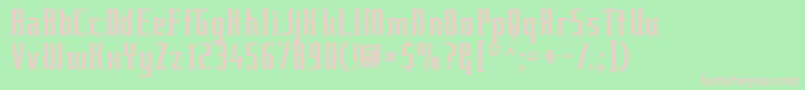フォントEquine – 緑の背景にピンクのフォント
