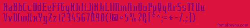 Equine Font – Purple Fonts on Red Background