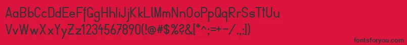 FibelVienna Font – Black Fonts on Red Background