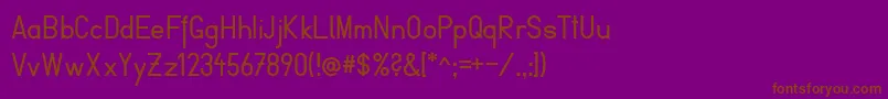 FibelVienna-Schriftart – Braune Schriften auf violettem Hintergrund