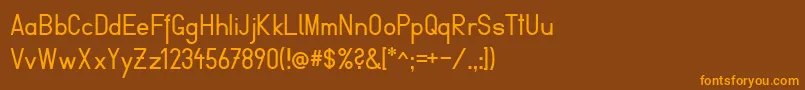 FibelVienna Font – Orange Fonts on Brown Background