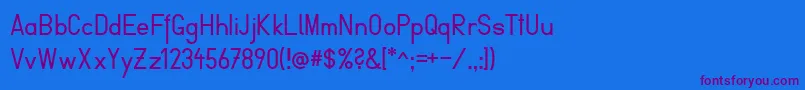 FibelVienna Font – Purple Fonts on Blue Background