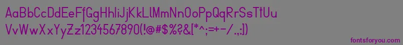 Шрифт FibelVienna – фиолетовые шрифты на сером фоне