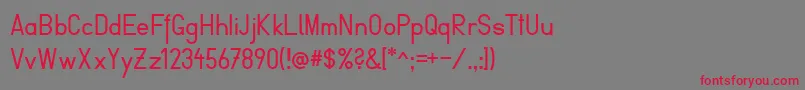 FibelVienna Font – Red Fonts on Gray Background