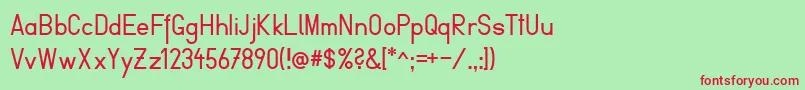 FibelVienna Font – Red Fonts on Green Background