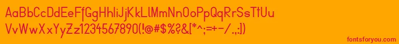 FibelVienna Font – Red Fonts on Orange Background
