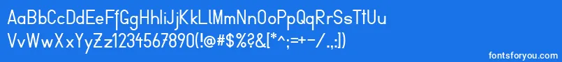 FibelVienna Font – White Fonts on Blue Background