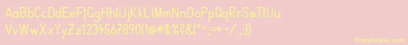 FibelVienna-Schriftart – Gelbe Schriften auf rosa Hintergrund