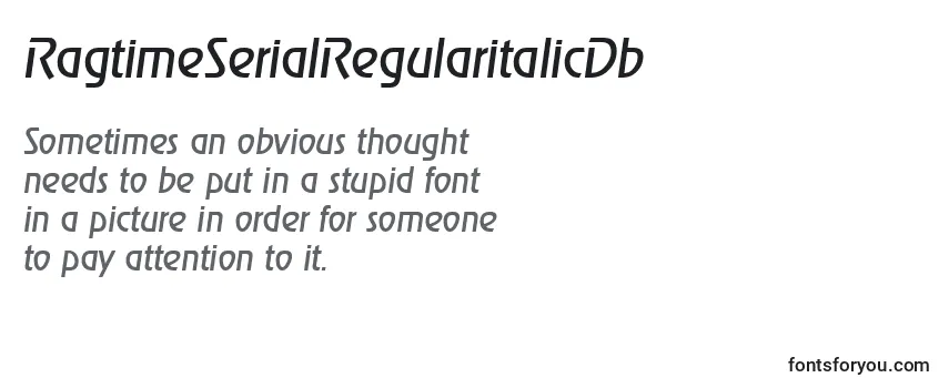 RagtimeSerialRegularitalicDb-fontti