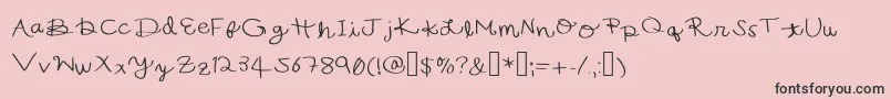 More about BecsHand Font BecsHand Font – Black Fonts on Pink Background