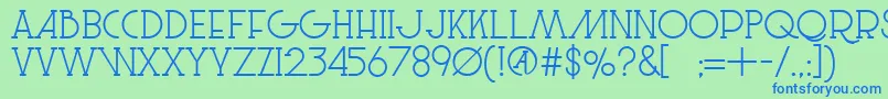 LeSuperSerif Font – Blue Fonts on Green Background