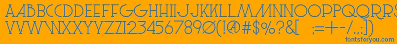 LeSuperSerif Font – Blue Fonts on Orange Background