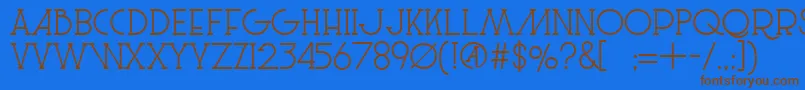 LeSuperSerif Font – Brown Fonts on Blue Background