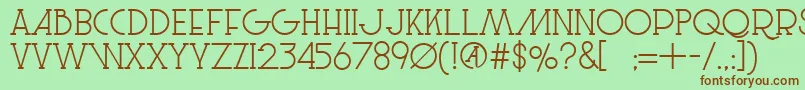 Шрифт LeSuperSerif – коричневые шрифты на зелёном фоне