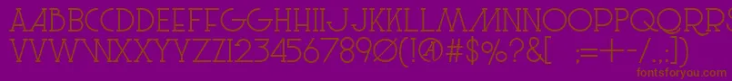 LeSuperSerif-Schriftart – Braune Schriften auf violettem Hintergrund