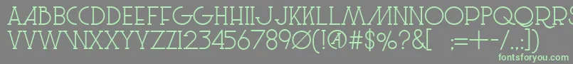 Police LeSuperSerif – polices vertes sur fond gris