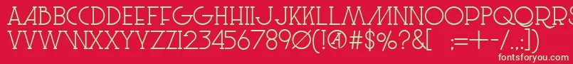 LeSuperSerif Font – Green Fonts on Red Background