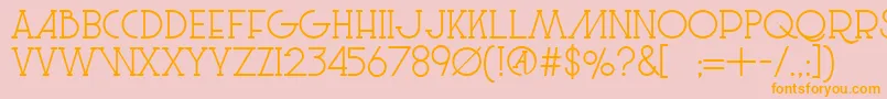 LeSuperSerif-Schriftart – Orangefarbene Schriften auf rosa Hintergrund