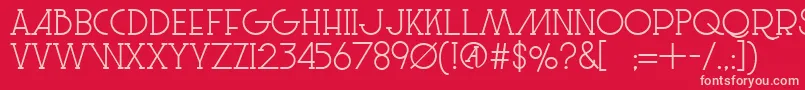 LeSuperSerif Font – Pink Fonts on Red Background