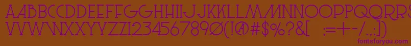 LeSuperSerif Font – Purple Fonts on Brown Background