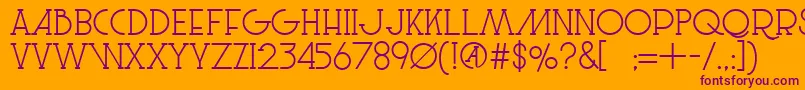 LeSuperSerif Font – Purple Fonts on Orange Background