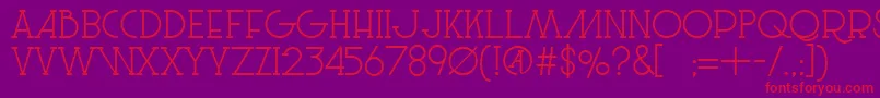 LeSuperSerif Font – Red Fonts on Purple Background