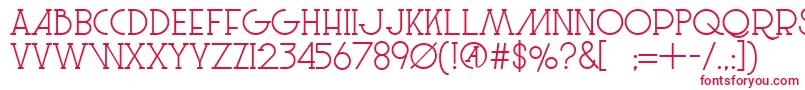 Czcionka LeSuperSerif – czerwone czcionki