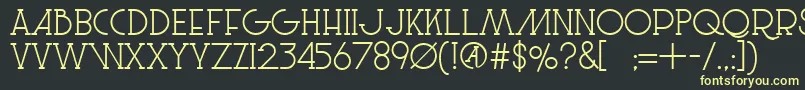 LeSuperSerif Font – Yellow Fonts on Black Background