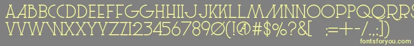 LeSuperSerif Font – Yellow Fonts on Gray Background