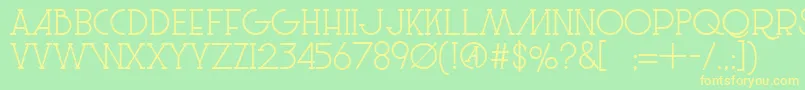 LeSuperSerif Font – Yellow Fonts on Green Background