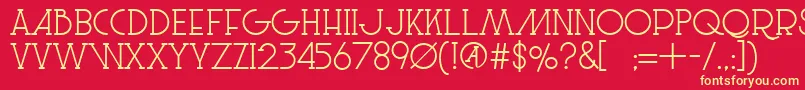 LeSuperSerif Font – Yellow Fonts on Red Background