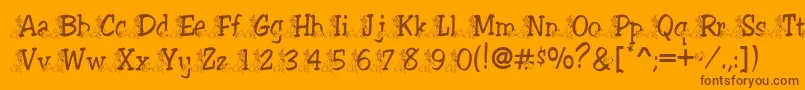 Tramp Font – Brown Fonts on Orange Background