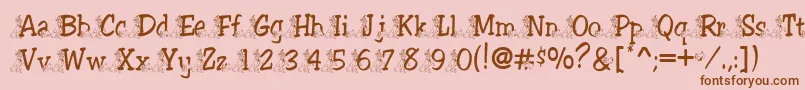 Tramp Font – Brown Fonts on Pink Background