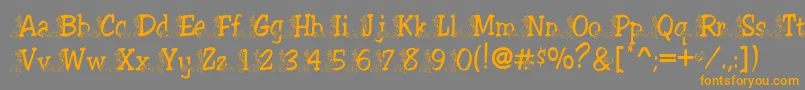 Tramp Font – Orange Fonts on Gray Background