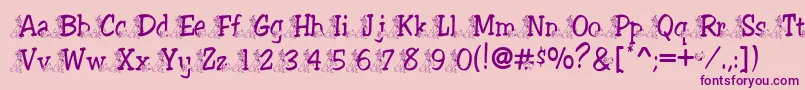 Tramp Font – Purple Fonts on Pink Background