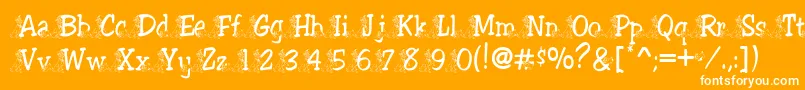 Tramp Font – White Fonts on Orange Background