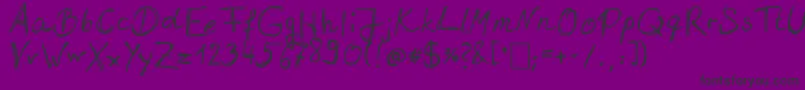 SantaBarbara Font – Black Fonts on Purple Background