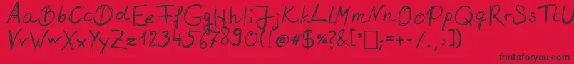SantaBarbara Font – Black Fonts on Red Background