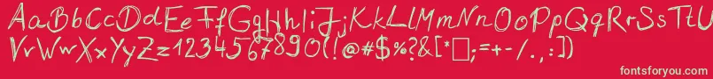 SantaBarbara Font – Green Fonts on Red Background