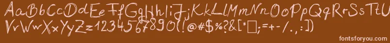 SantaBarbara Font – Pink Fonts on Brown Background