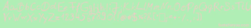 SantaBarbara Font – Pink Fonts on Green Background