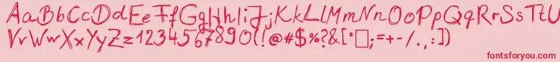 SantaBarbara Font – Red Fonts on Pink Background
