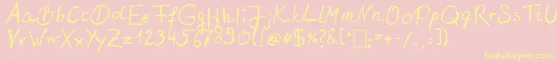 SantaBarbara Font – Yellow Fonts on Pink Background