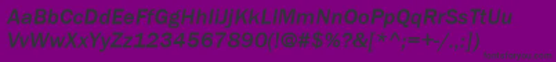 ItcFranklinGothicLtMediumItalic Font – Black Fonts on Purple Background