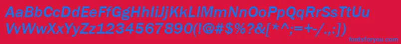 ItcFranklinGothicLtMediumItalic Font – Blue Fonts on Red Background