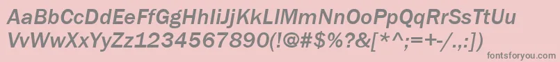 ItcFranklinGothicLtMediumItalic Font – Gray Fonts on Pink Background