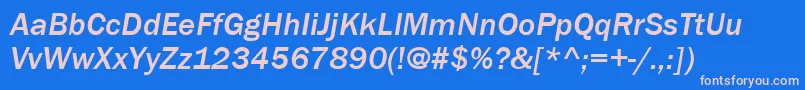 ItcFranklinGothicLtMediumItalic Font – Pink Fonts on Blue Background